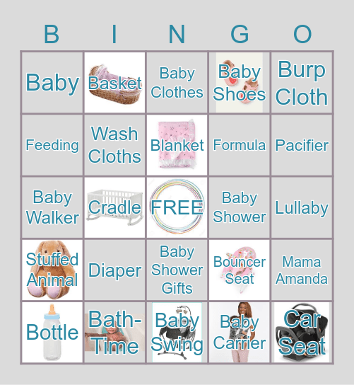 Destyni's Baby Shower! Bingo Card