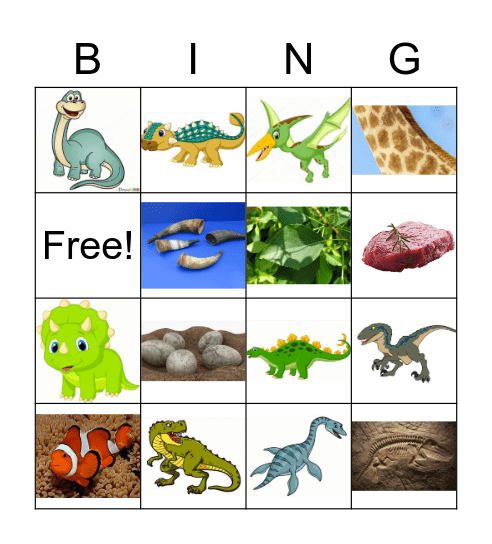 Dino Bingo! Bingo Card