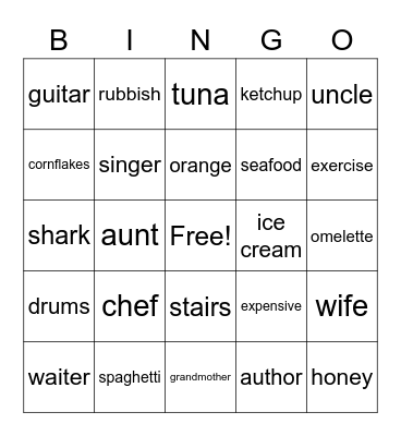 Focus unit 1 & 2 Bingo Card