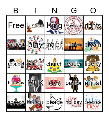 Martin Luther King Jr. Bingo Card