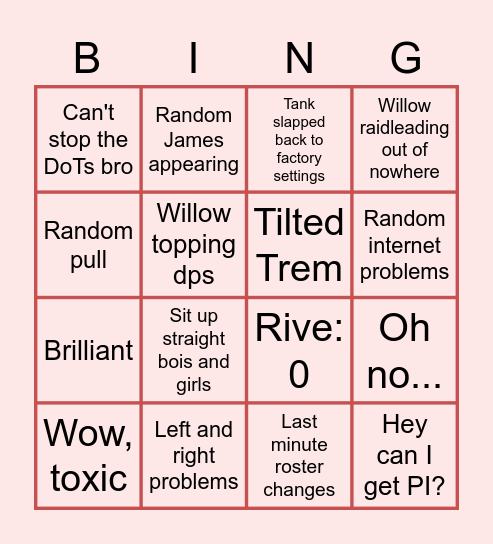 Budget Sanctum Bingo Card