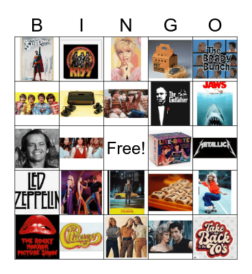 I love the 70's Bingo Card