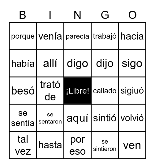 La Llorona CAP 9-11 Bingo Card