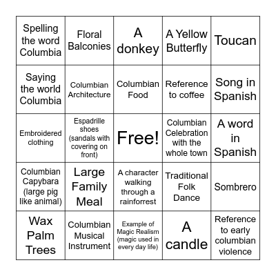 ENCANTO BINGO Card