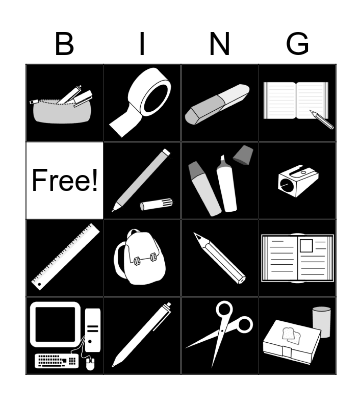 De school Bingo Card