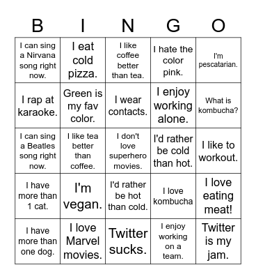 Icebreaker Bingo II Bingo Card