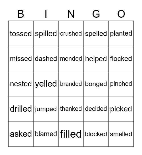 -ed Bingo Card