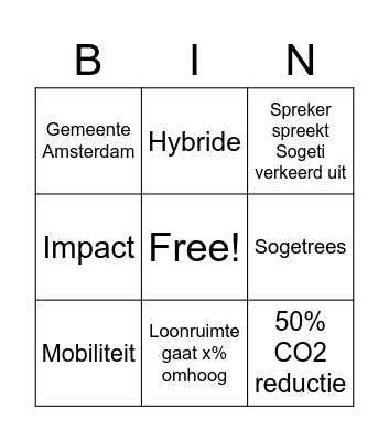Sogeti Kick Off Bingo Card