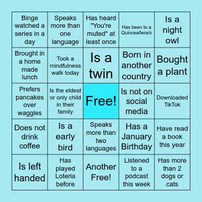 Estamos Unidos BINGO Card