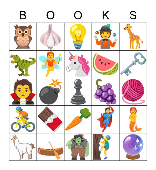 Book bingo Card