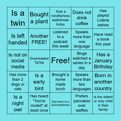 Estamos Unidos BINGO! Bingo Card