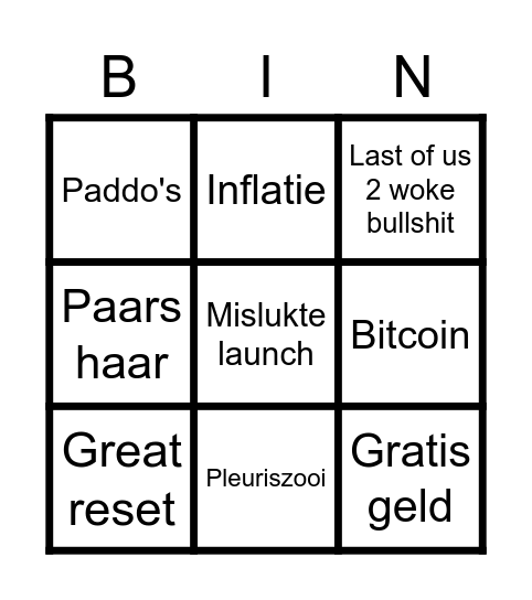 Boris Bingo Card