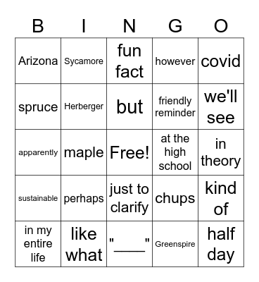 WHAT ROBERT SAYS Bingo Card
