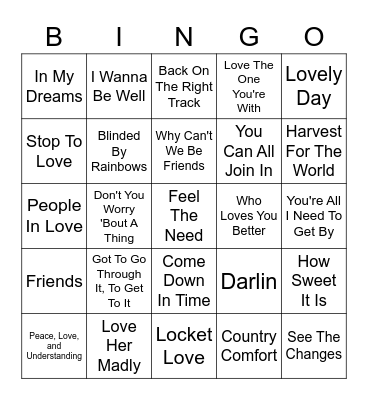Vinyl Bingo – Get Happy Edition Bingo Card