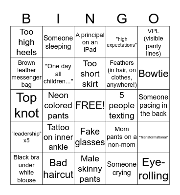 Engagement Bingo: Compliant and Off-Task Bingo Card