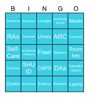 Back to School Bingo! Bingo Card