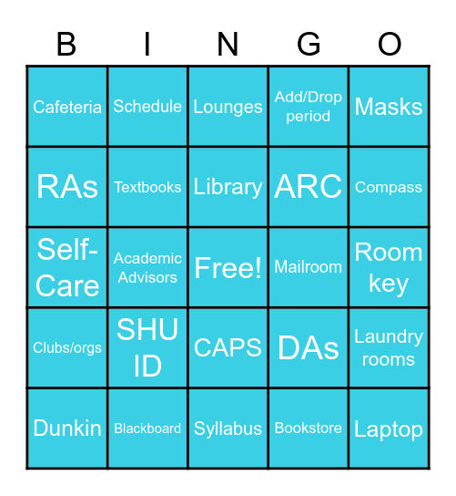 Back to School Bingo! Bingo Card