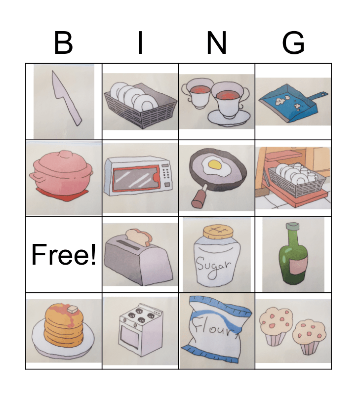 Kitchen Bingo Card   Kitchen 