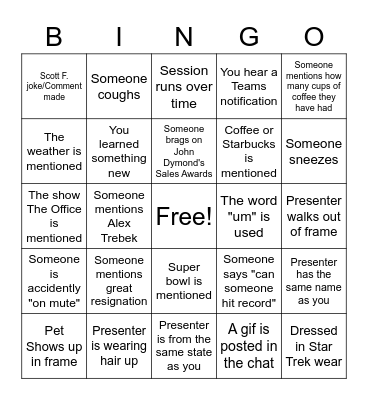 NSM 2022 Day 2 Bingo Card