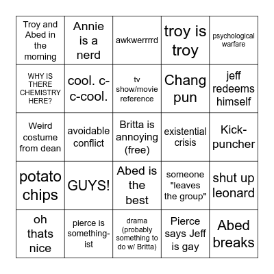 community Bingo Card