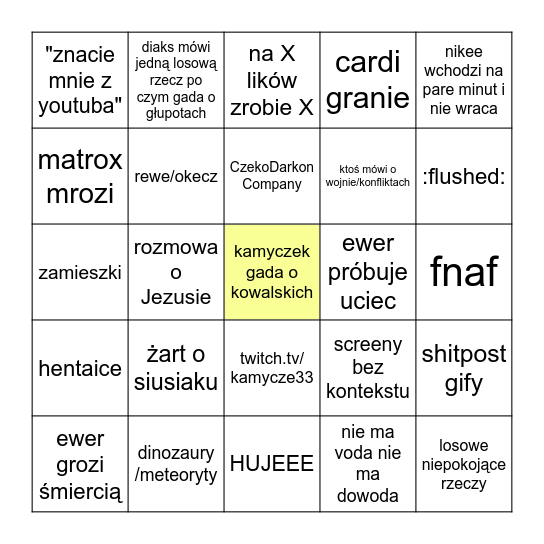 bingo stowarzyszenia Bingo Card