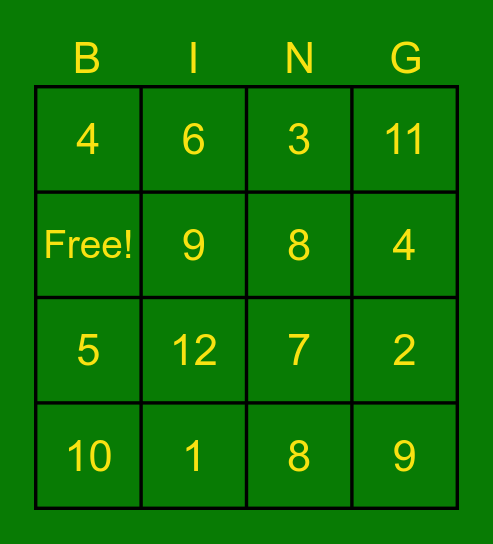 Hindi Numbers/ Ginti Bingo Card