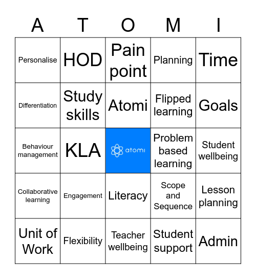 The Art of Teacher Talk Bingo Card