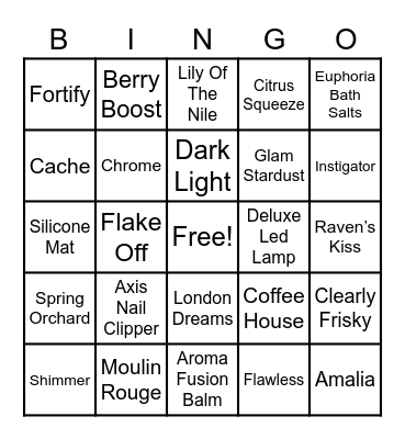 GelMoment Bingo Card