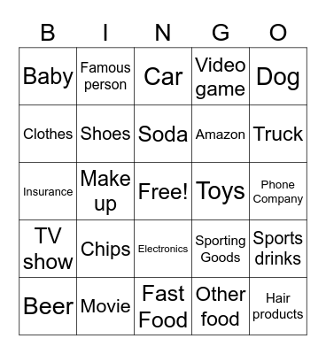 Commercial bingo Card