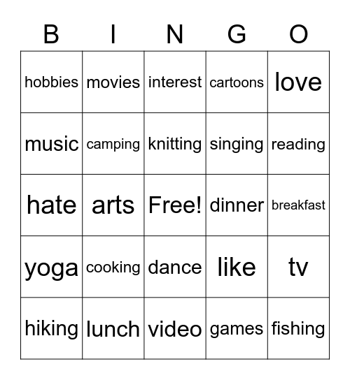 D3 Bingo Card
