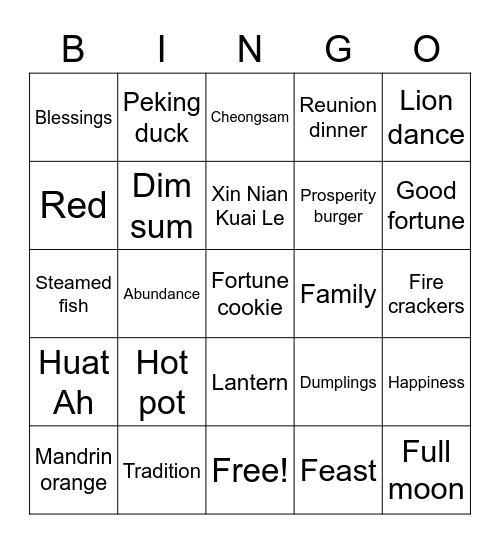 IA - CNY Bingo Card