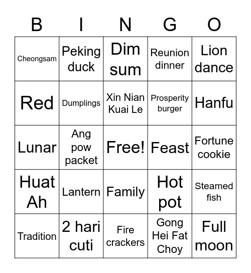 IA - CNY Bingo Card