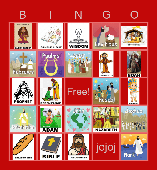 Bible Bingo Card