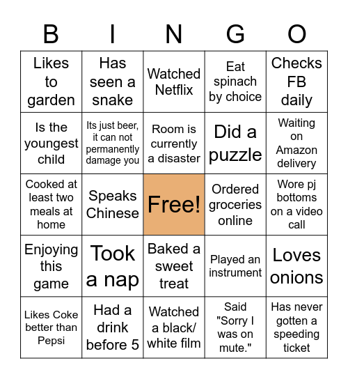 ANOTHER BINGO GAME!??? Bingo Card