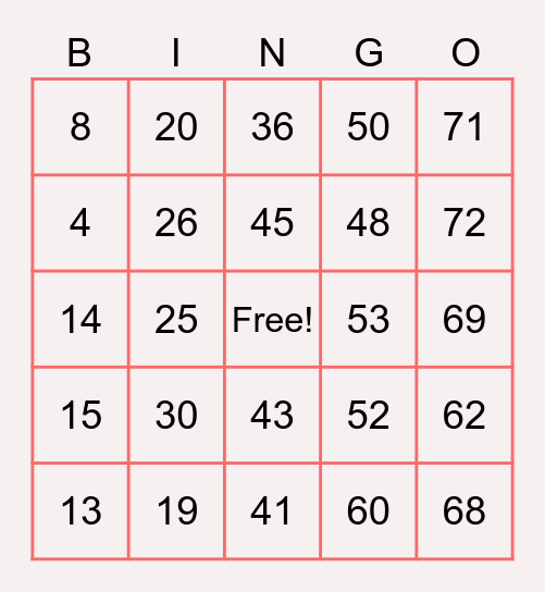 HAVEN'S KINGDOM Bingo Card