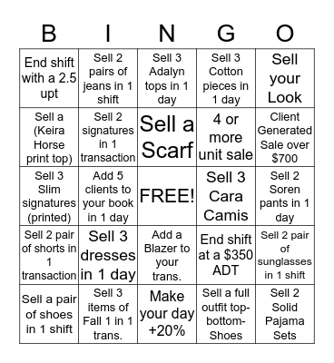 Equipment Soho Bingo  Bingo Card
