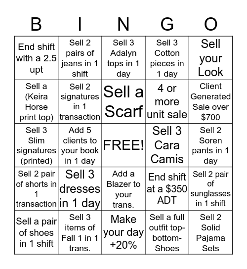 Equipment Soho Bingo  Bingo Card