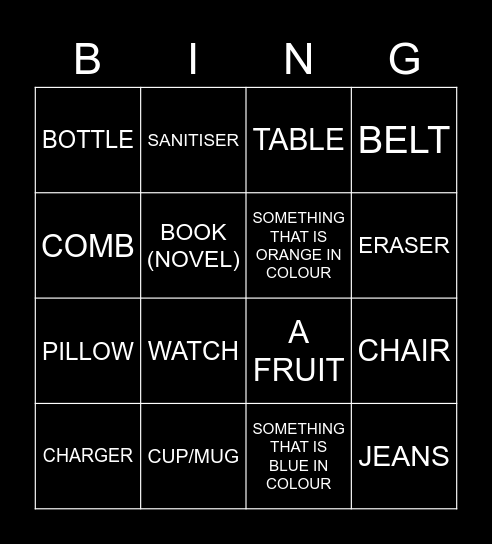 I SPY BINGO!! Bingo Card