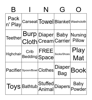 LITTLE MAN BINGO Card