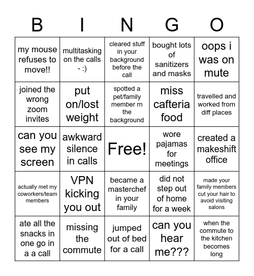 Ghost train  Bingo Card