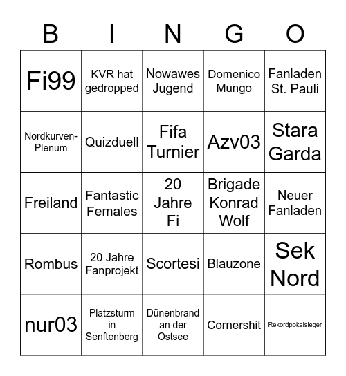 Patrice's 03 BINGO Card