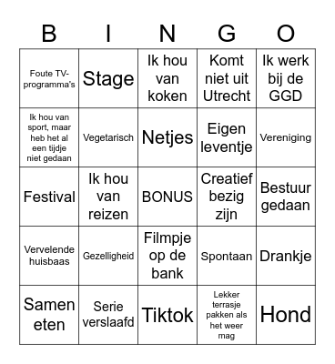 De Grote Hospi Bingo Card