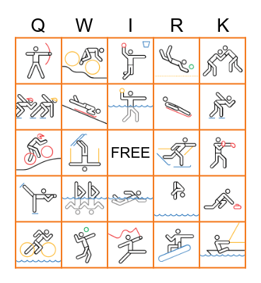 QW - Olympic Sports Bingo Card