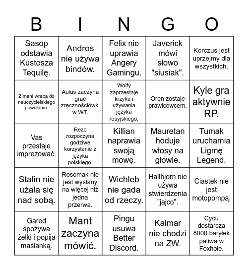 IGRP Bingo 2022 Bingo Card