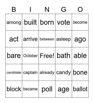 3rd Grade Sight Word Bingo - Room 29 Bingo Card