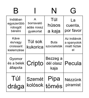 Corsano BINGO Mexico Edition 2022 Bingo Card