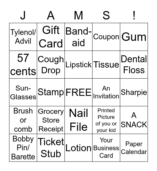 JAMbingo Card