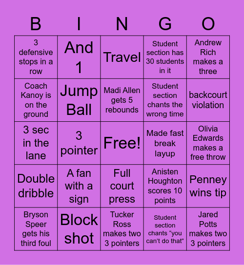 Knockout Cancer Bingo Card