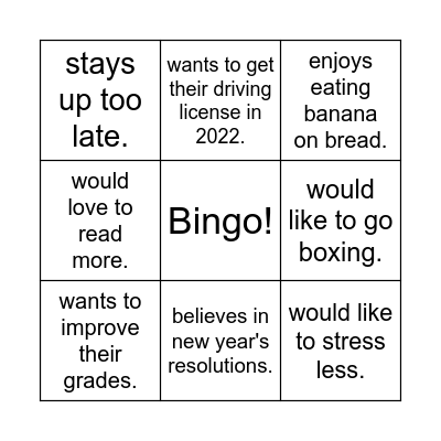 Find someone who ... Bingo Card