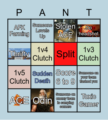 Valorant Bingo Card